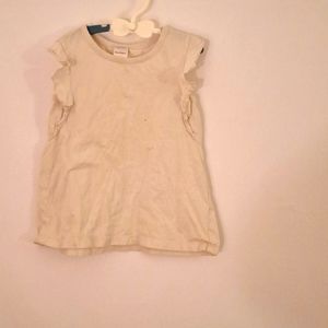 Hanna Andersson girls ecru camisole undershirt cream 6-7